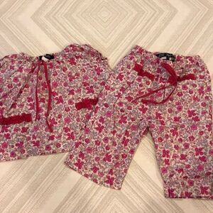Lili Gaufrette Floral Baby Girls Top & Pants Set